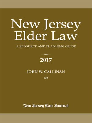 cover image of New Jersey Elder Law: A Resource and Planning Guide